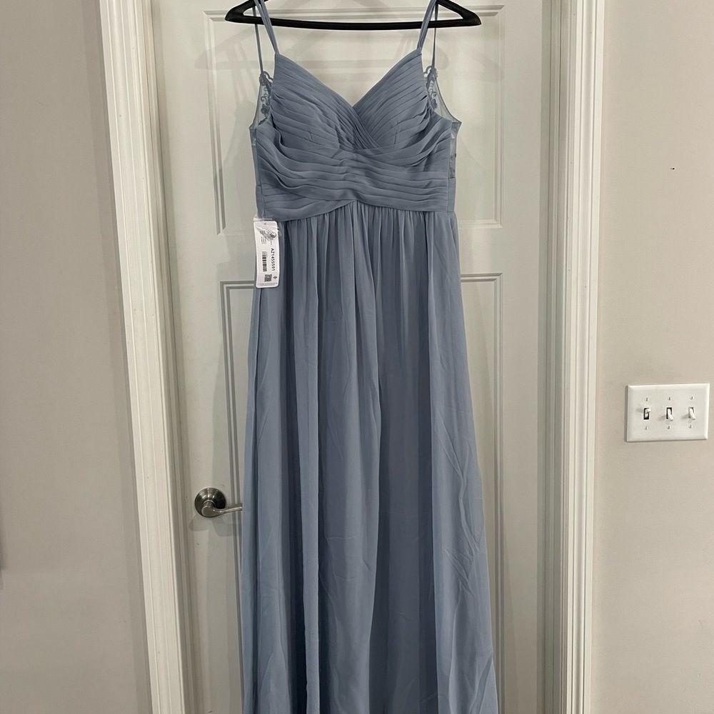 Never worn NWT Azazie dusty blue: Blake bridesmaid dress